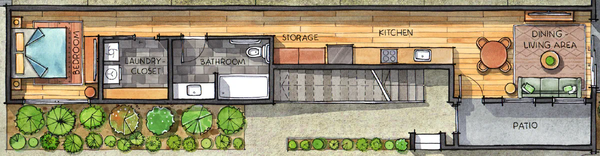 Floor plan for unit 101 at Jasmine@Fitzhugh